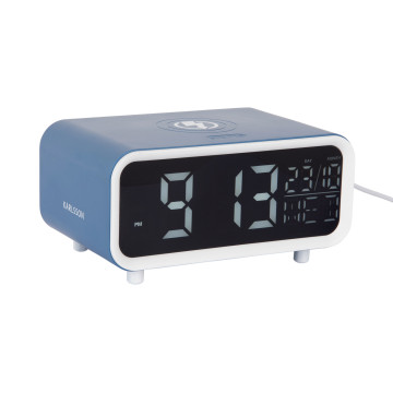 Budík a nabíjačka telefónu Karlsson KA6054BL, 11cm